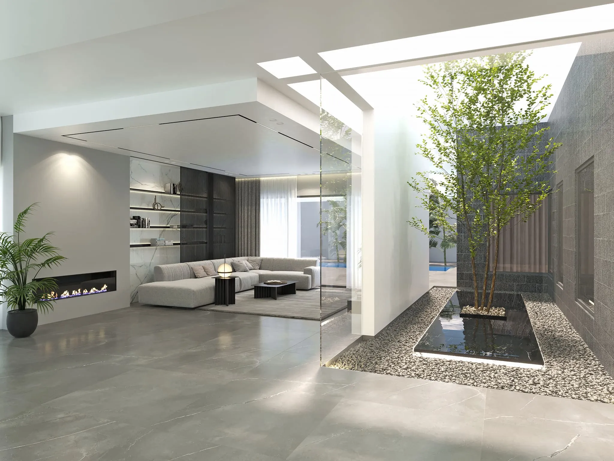 אדריכלות פנים של חלל מגורים מודרני בבית פרטי – שירן דדיה