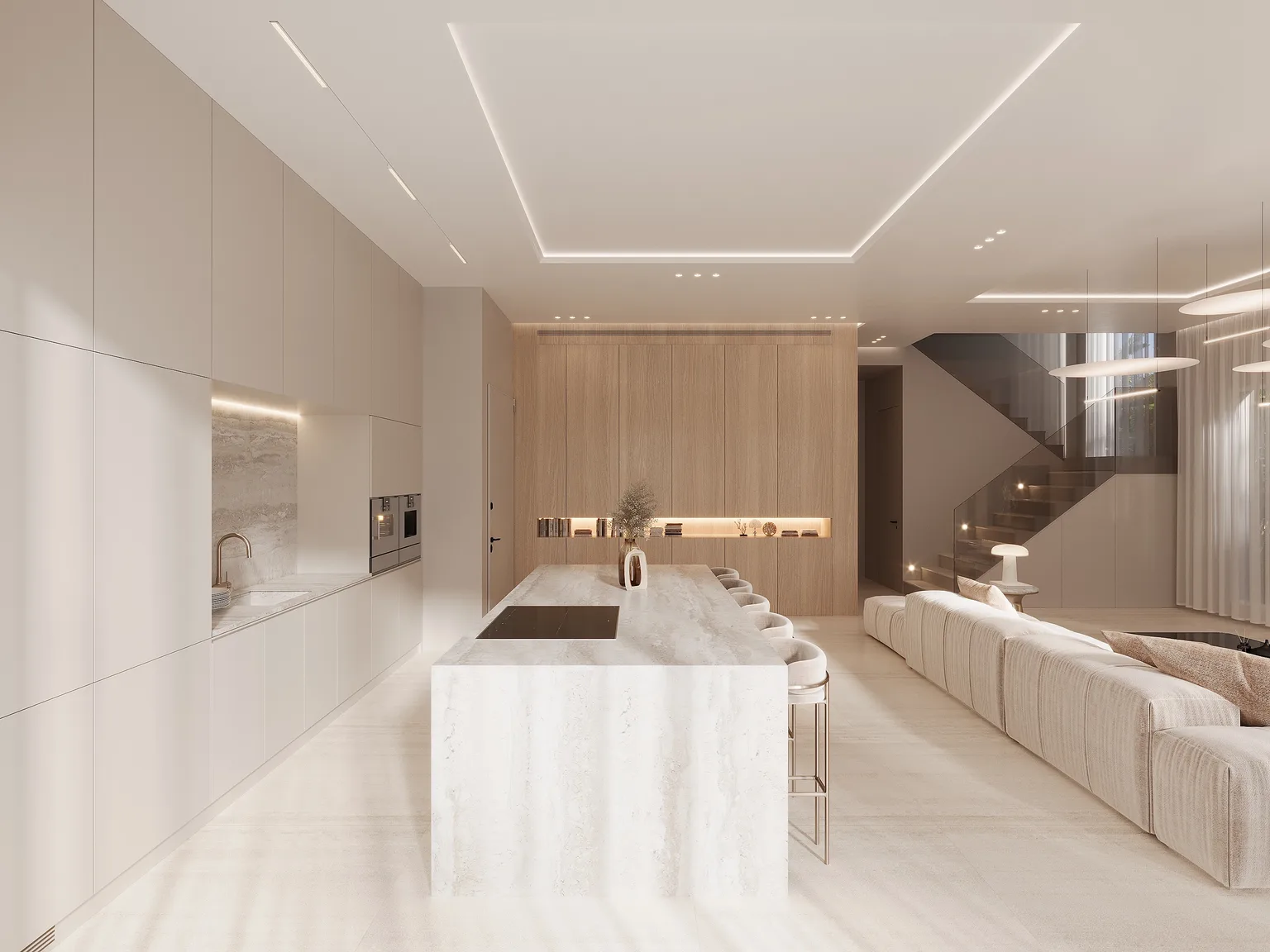 עיצוב מטבח דירת יוקרה