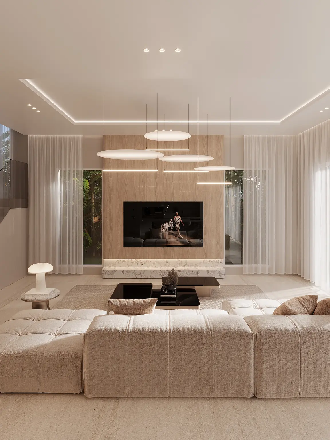 עיצוב סלון דירת יוקרה