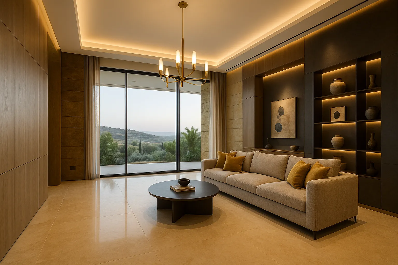 עיצוב פנים יוקרתי - סלון מודרני